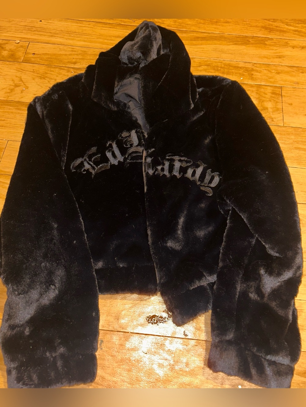 Ed Hardy Faux Fur Jacket